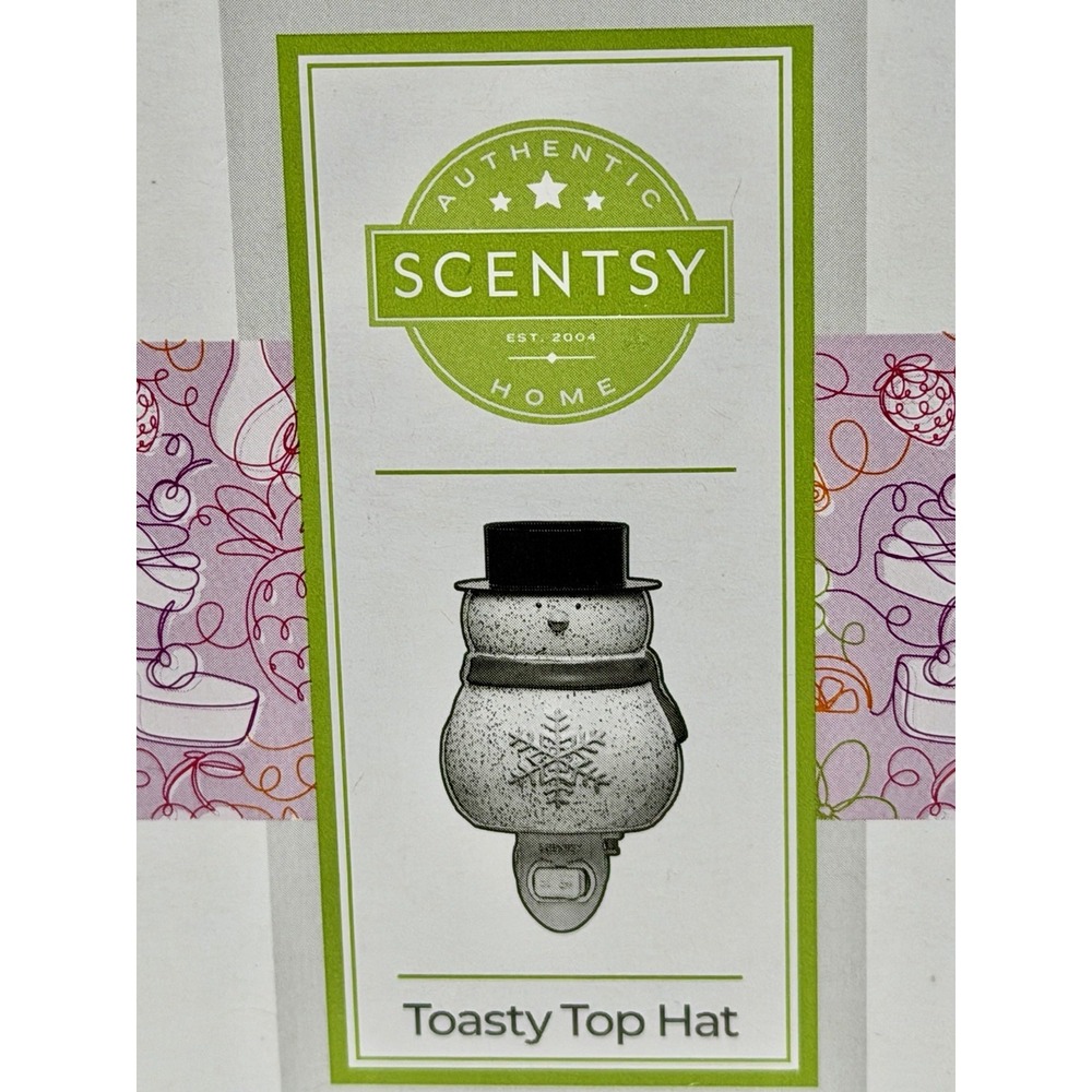 SCENTSY Toasty Top Hat Snowman Mini  Plug in Warmer with Bulb - NEW